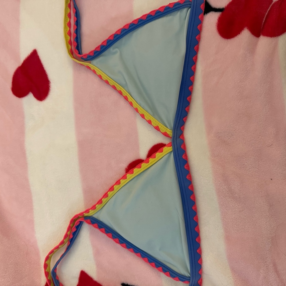 Colorful Triangle Bikini Top